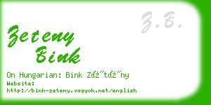 zeteny bink business card